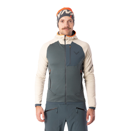 Sudadera funcional de hombre Dynafit Radical Wool Hooded Jkt M gris/blanco 7961 - overcast/0720