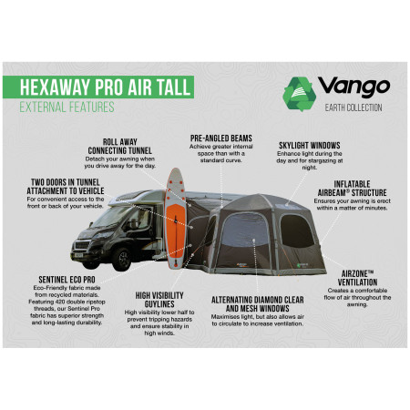 Carpa de autocaravana/furgoneta Vango HexAway Pro Air Tall