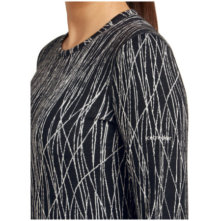 Camiseta funcional de mujer Icebreaker Women Merino 260 Tech Vertex LS Crewe Delta Lines AOP
