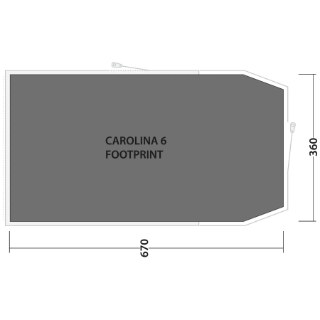 Suelo debajo de tienda de campaña Outwell Footprint Carolina 6