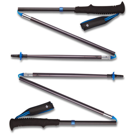 Bastones de senderismo Black Diamond Distance Z Poles negro/azul Pewter