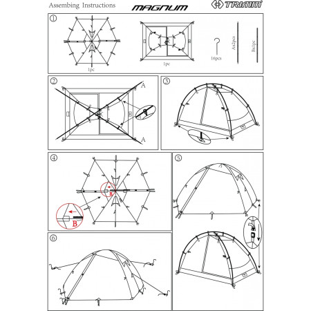 Tienda de campaña de senderismo Trimm Magnum