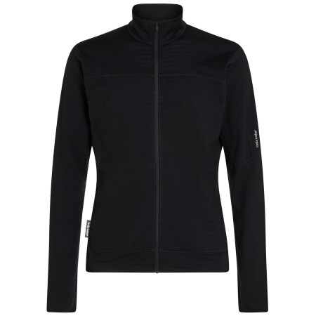 Sudadera funcional de hombre Icebreaker Men Merino Blend 300 RealFleece™ Descender LS Zip negro Black