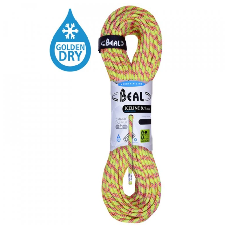 Cuerda de escalada Beal Ice Line 8,1 mm (50 m) verde ANIS