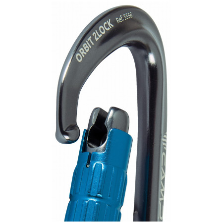 Mosquetón Camp Orbit 2Lock - Gun Metal / Blue
