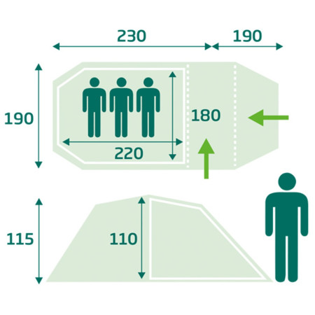 Tienda de campaña de senderismo Loap Finney 3