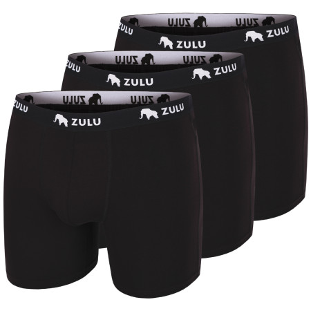 Calzoncillos bóxer para hombre Zulu Bambus 210 6in 3-pack negro black