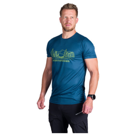 Camiseta funcional de hombre Northfinder Aleksander azul 526inkblue