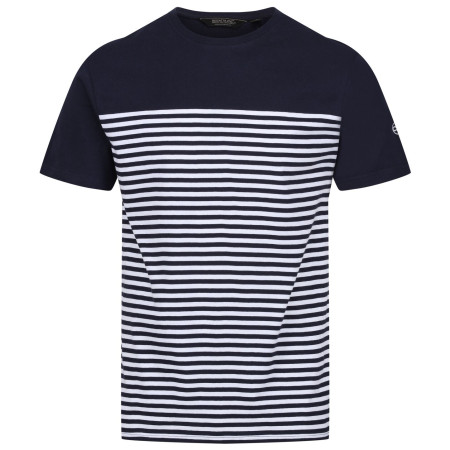 Camiseta de hombre Regatta Shorebay Tee azul oscuro Navy/WhitStr