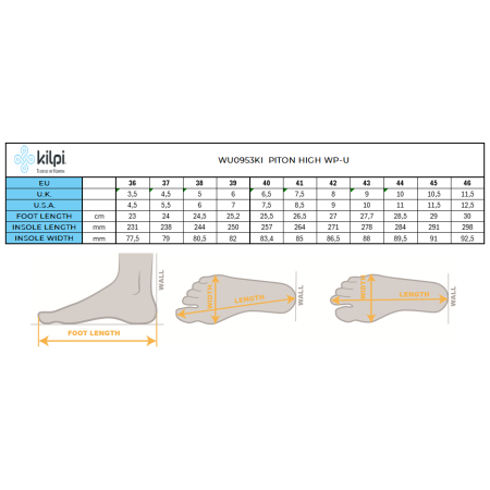 Botines trekking hombre Kilpi Piton High Wp-U