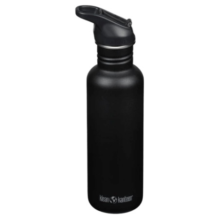 Botella de acero inoxidable Klean Kanteen Classic 27oz (w/Flip Seal Sport) negro Black