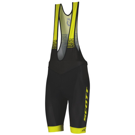 Pantalones cortos de ciclismo para hombre Scott Bibshorts M's RC Team ++ negro/amarillo black/sulphur yellow