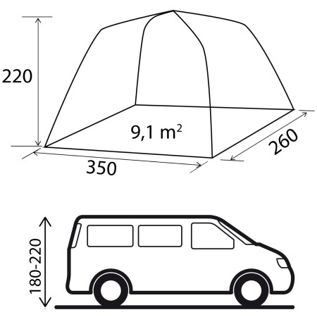 Carpa de autocaravana/furgoneta Brunner Rambler