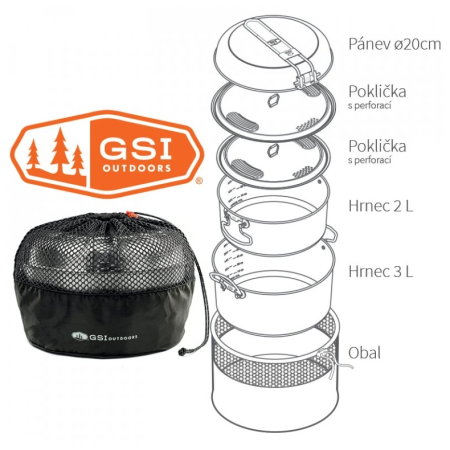 Vajilla GSI Outdoors Glacier Stainless Base Camper Medium