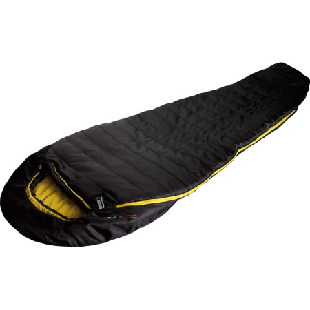 Saco de dormir High Peak Pak 1000 negro/amarillo