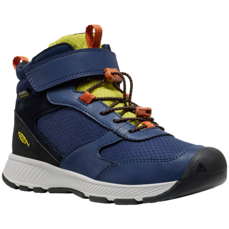 Calzado para niños Keen Skua Mid Wp Youth azul naval academy/rogue green