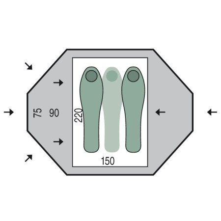 Tienda de campaña Pinguin Taifun 2