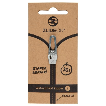 Cremallera de recambio ZlideOn Opravný jezdec pro voděodolné zipy - L plata silver