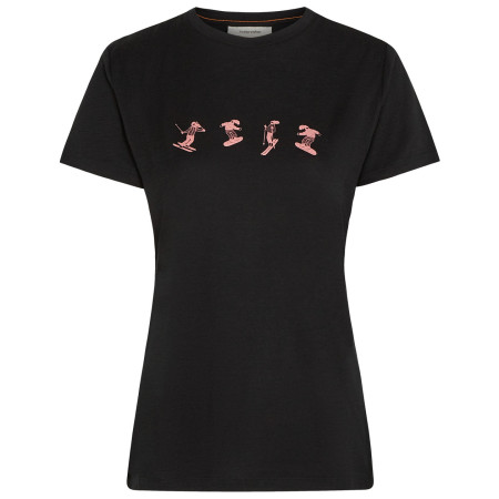 Camiseta de mujer Icebreaker Women Merino 150 Tech Lite SS Tee Snow Day negro Black