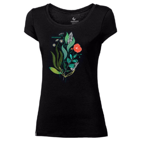 Camiseta de mujer Progress Liberta Bouquet negro