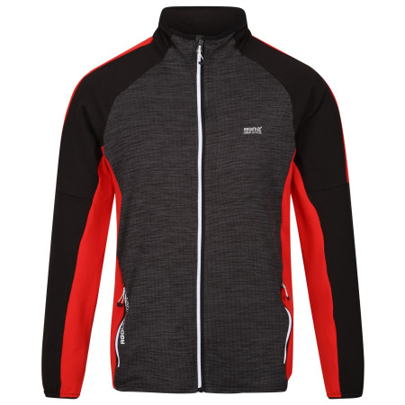 Sudadera de hombre Regatta Hepley F/Z negro/rojo SlGry/Sevill