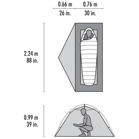 Tienda de campaña de senderismo MSR Elixir 1 Tent