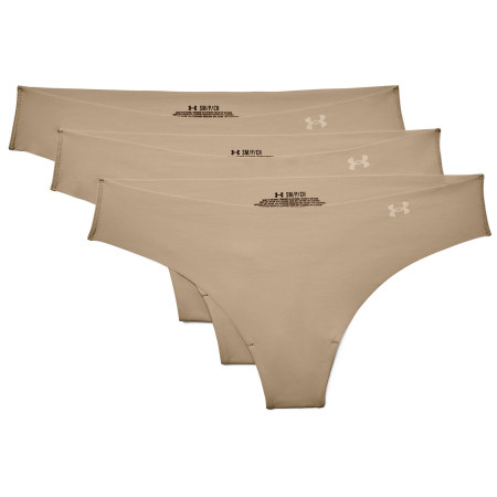 Tanga de mujer Under Armour PS Thong 3Pack beige/blanco Beige / Beige / White