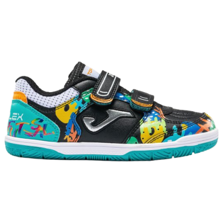 Calzado para niños Joma Top Flex JR Black Indoor negro/azul BLACK