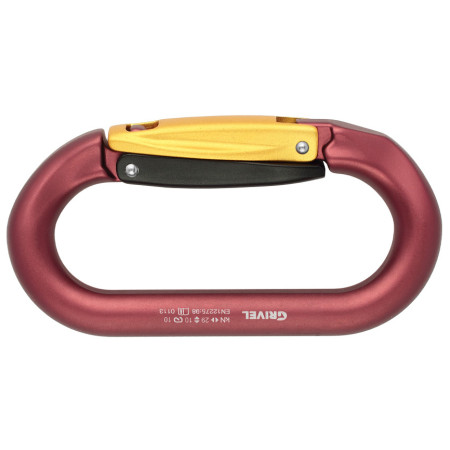 Mosquetón Grivel K9G Sym Twin Gate rojo
