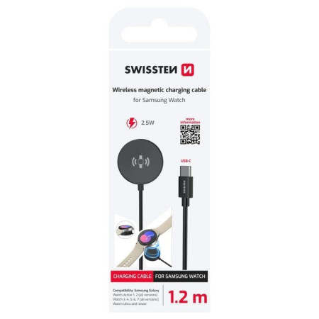 Cable de carga y datos Swissten Wireless magnetic charging cable for Samsung Watch 1,2 m