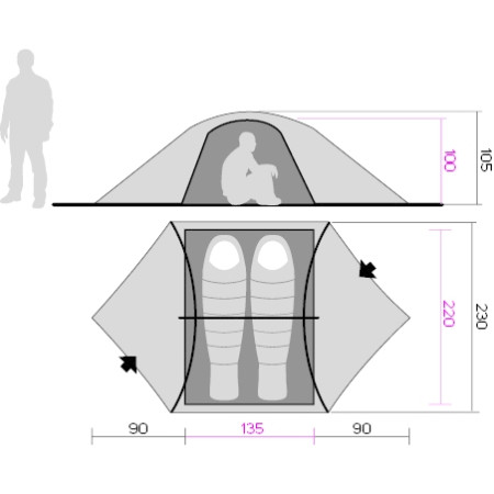 Tienda de campaña de senderismo Hannah Eagle 2 (2023)