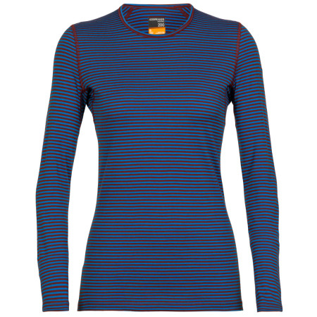 Camiseta de mujer Icebreaker Women's 200 Oasis Long Sleeve azul lazurite/espresso/s