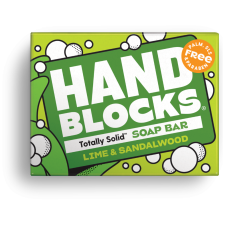 Jabón de viaje Shower Blocks Hand Soap - Lime & Sandawlwood amarillo