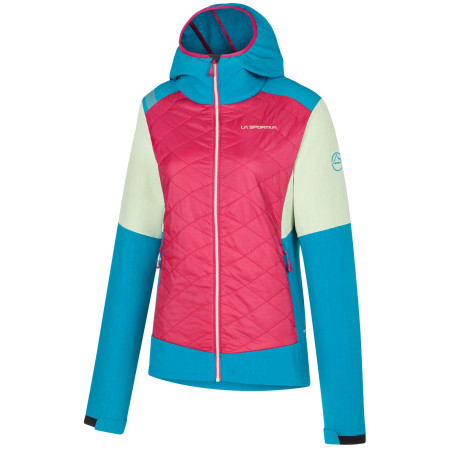Chaqueta de mujer La Sportiva Kap Hybrid Hoody W rosa/azul Cerise/Crystal