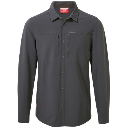 Camisa de hombre Craghoppers NL Pro LS Shirt gris Black Pepper