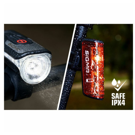 Luz delantera / trasera Sigma Aura 80 USB + Blaze