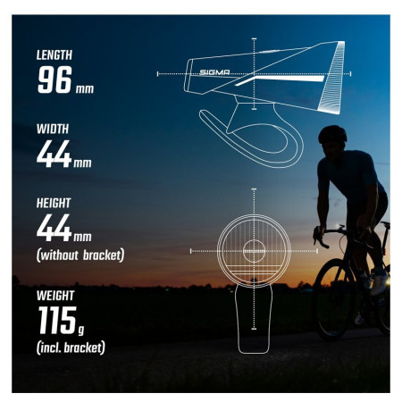 Luz delantera / trasera Sigma Aura 100 + Blaze Link