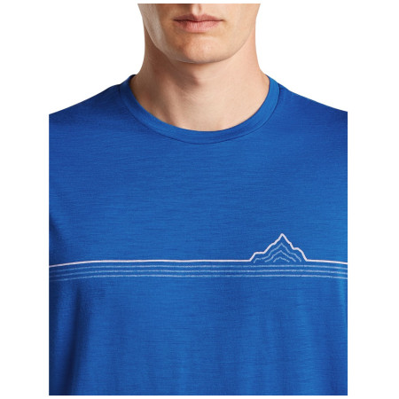Camiseta de hombre Icebreaker Men Merino 150 Tech Lite SS Tee Range Stripes