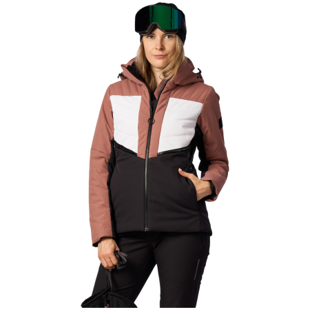 Chaqueta de esquí para mujer Northfinder Ola negro/beige roseblack