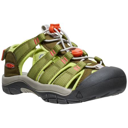 Sandalias para niños Keen Newport Boundless JR verde claro dark olive/scarlet ibis
