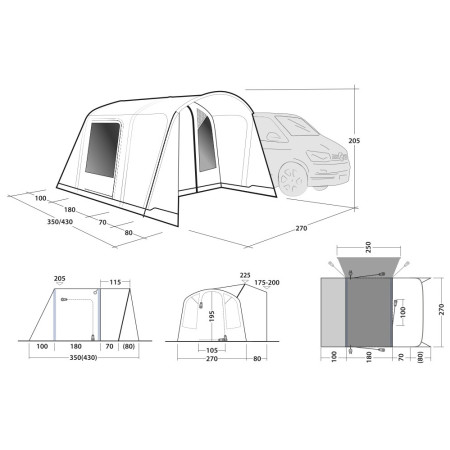 Tienda de campaña para coche Outwell Talladega Air