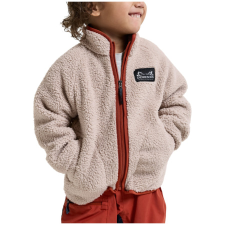 Sudadera para niños Didriksons Gibbs Kids Fullzip 2 Beach Beige/Rust