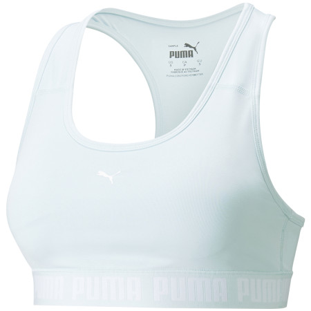 Sujetador deportivo Puma Mid Impact Strong Bra PM azul claro blue