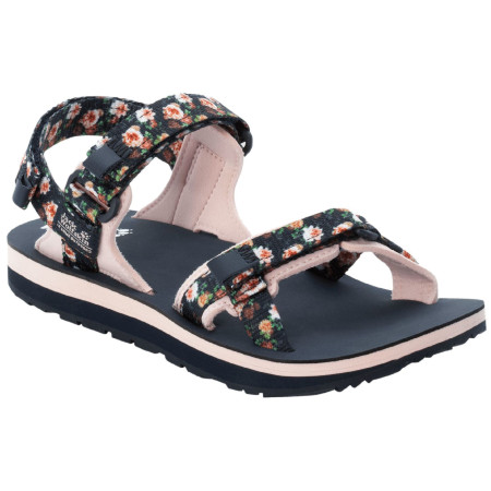 Sandalias de mujer Jack Wolfskin Outfresh Deluxe Sandal W azul oscuro night blue all over