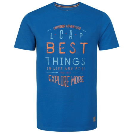 Camiseta de hombre Loap Badru krátký rukáv azul Blue