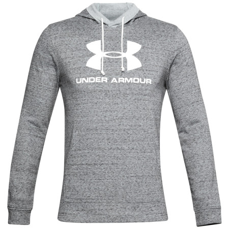 Sudadera de hombre Under Armour Sportstyle Terry Logo Hoodie gris EnamelBlueFullHeather//White
