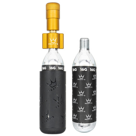 Hinchador Peaty´s Holeshot Co2 Pumpa + Bombičky 2 Ks - Road & Gravel amarillo Bourbon