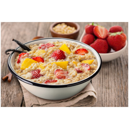 Comida deshidratada Adventure Menu Gachas de arroz con fresa, mango y vainilla