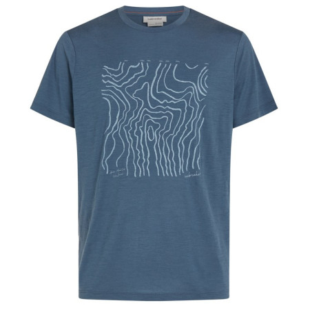 Camiseta funcional de hombre Icebreaker M 150 Tech Lite SS Tee Great Heights azul/gris Dawn