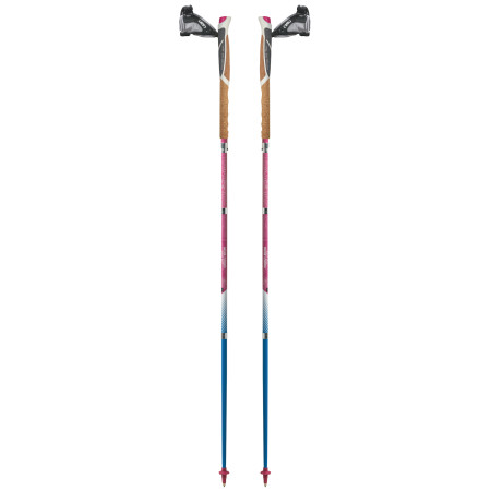 Bastones de carrera de senderos TSL Trail Carbon 4 Cork Cross Sky rosa/azul SKY